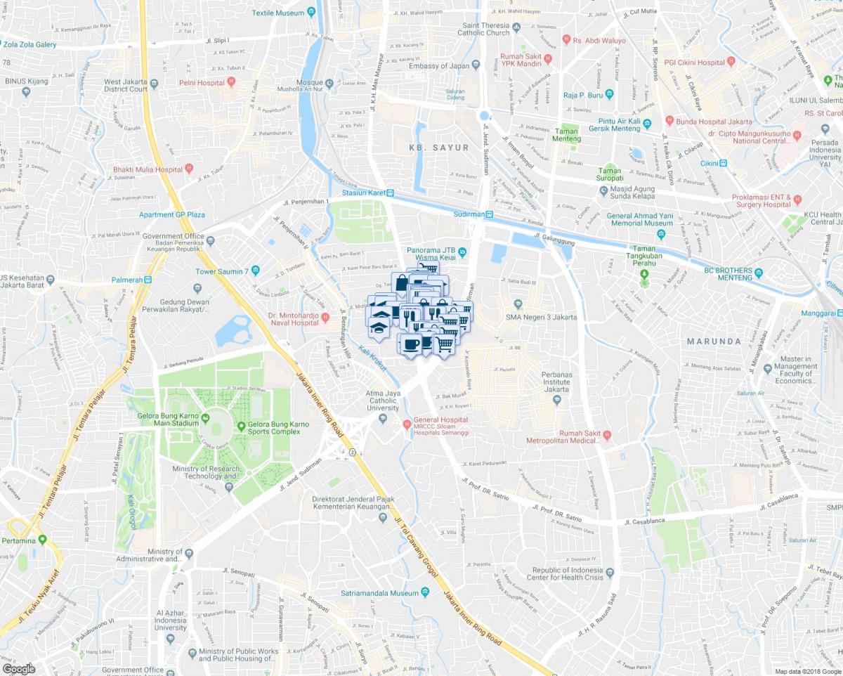 pada peta Jakarta