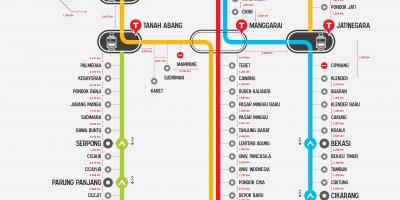 Garis komuter peta Jakarta