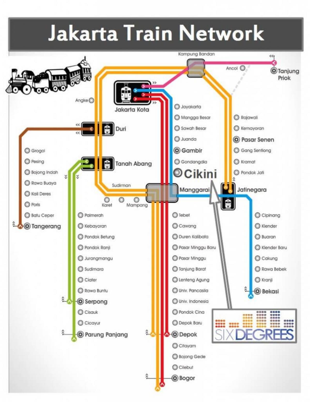 peta Jakarta stesen kereta api