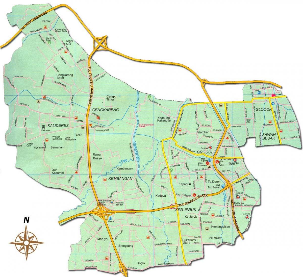 Jakarta barat peta