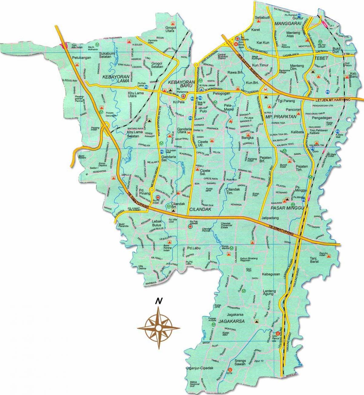peta dari Jakarta selatan
