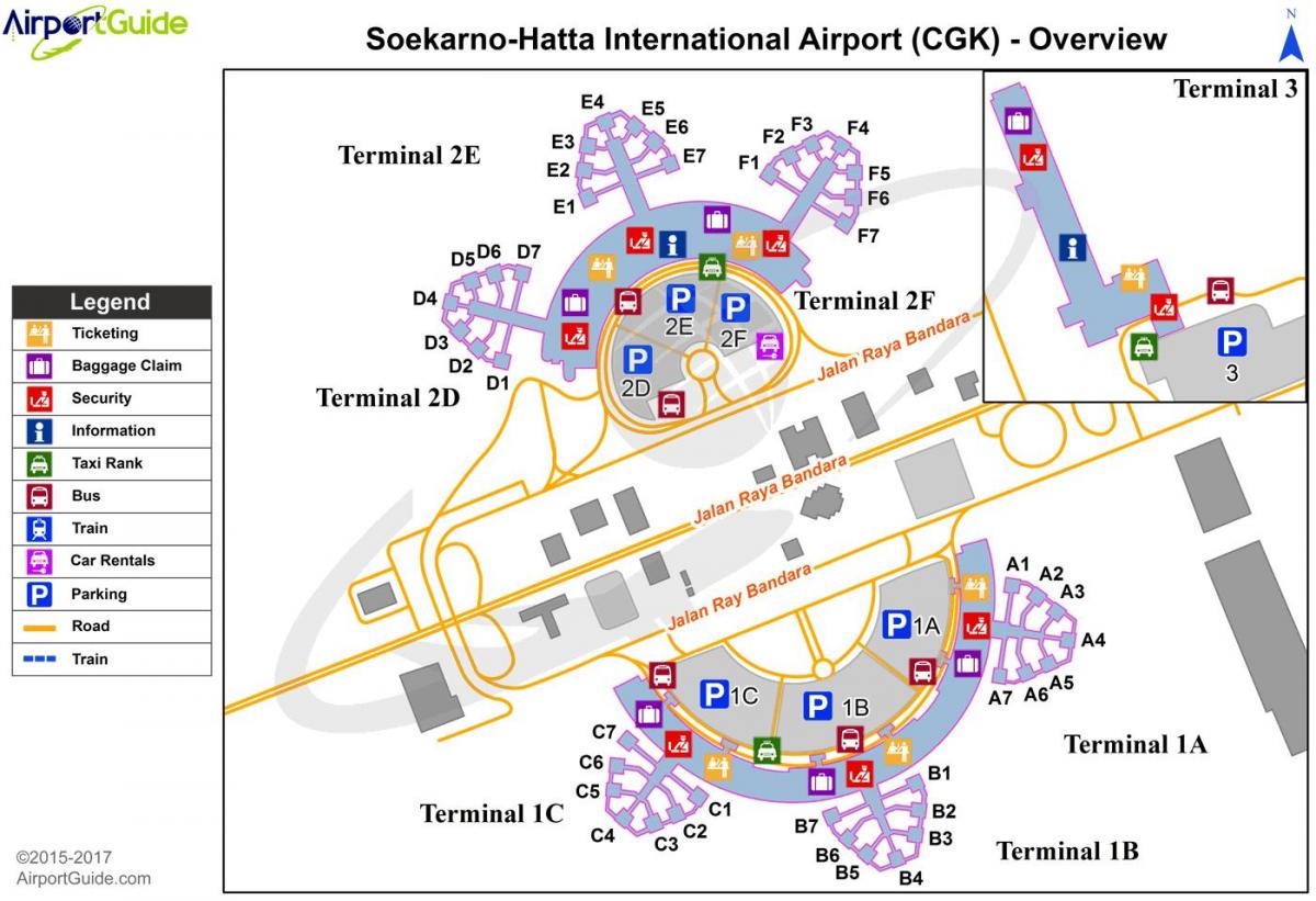 soekarno walaupun international airport peta