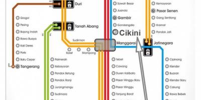 Peta Jakarta stesen kereta api